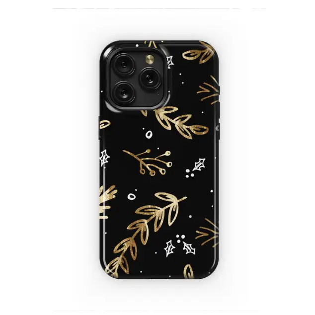 Motorola Moto G55 Golden Winter Botanical Elegance Phone Case