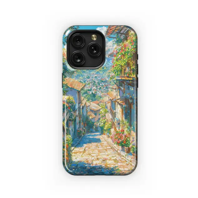 Motorola Moto G55 Sunny Hillside Village Phone Case
