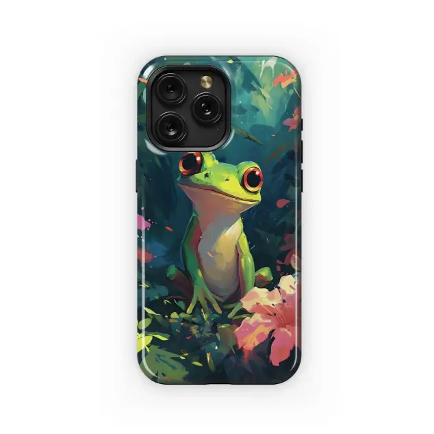 Motorola Moto G55 Tropical Frog in Bloom Phone Case