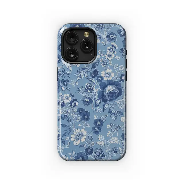 Motorola Moto G75 Blue Floral Delight Phone Case