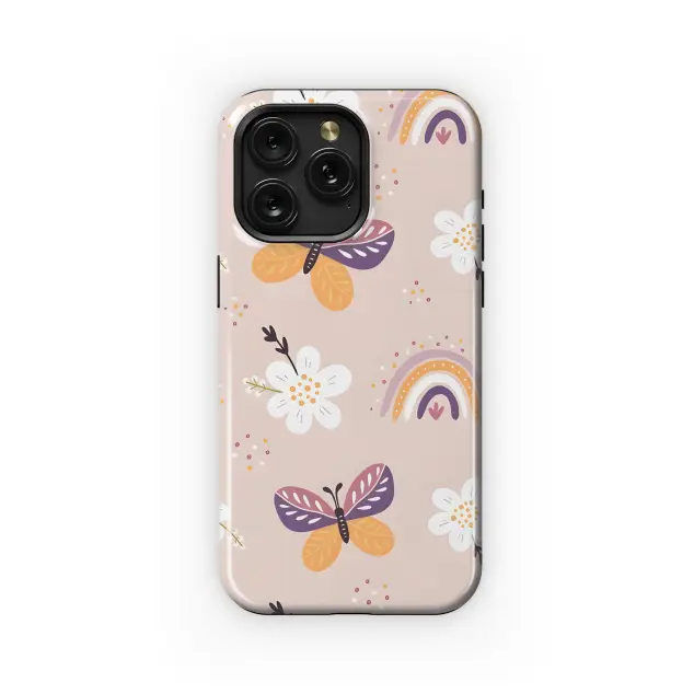 Motorola Moto G75 Spring Floral Butterfly Rainbow Phone Case