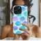 Motorola Moto G75 Watercolor Blue Purple Floral Pattern Phone Case - Image 2