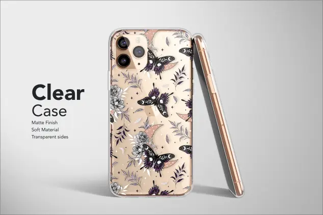 Motorola Moto X50 Ultra Clear Celestial Moth Mystical Butterfly Phone Case