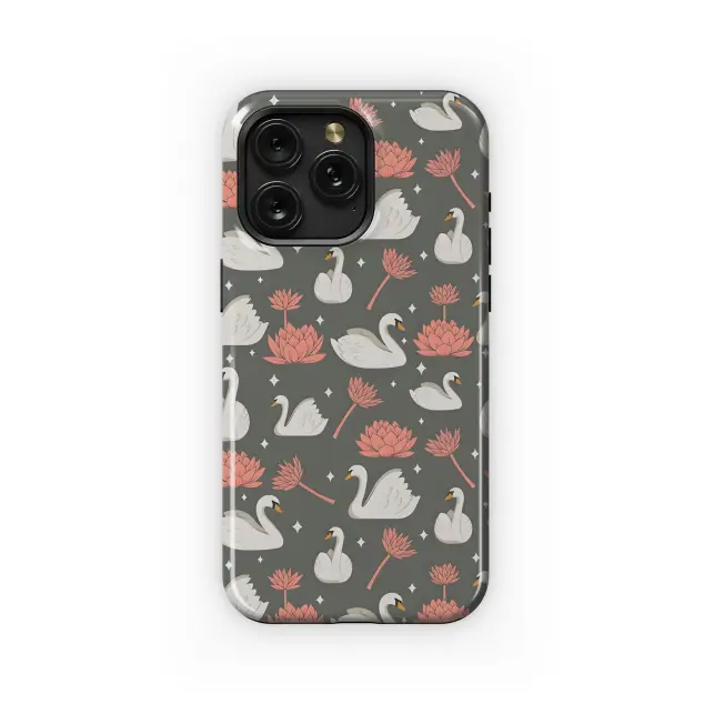 Motorola Moto X50 Ultra Elegant Swan Lotus Pattern Phone Case