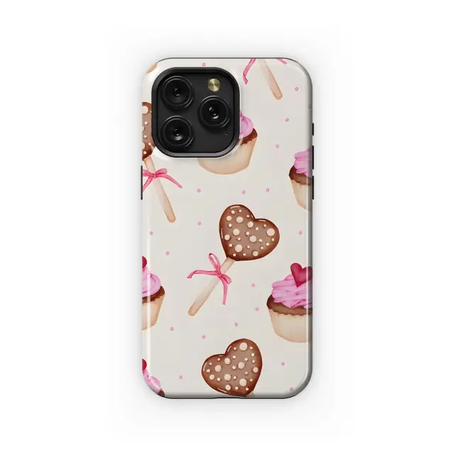 Motorola Moto X50 Ultra Pink Cupcake Heart Lollipop Pattern Phone Case