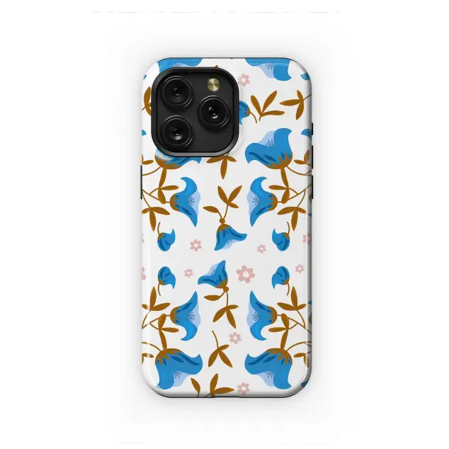 OnePlus 7 Pro Blue Wildflower Botanical Pattern Art Mini S S Phone Case