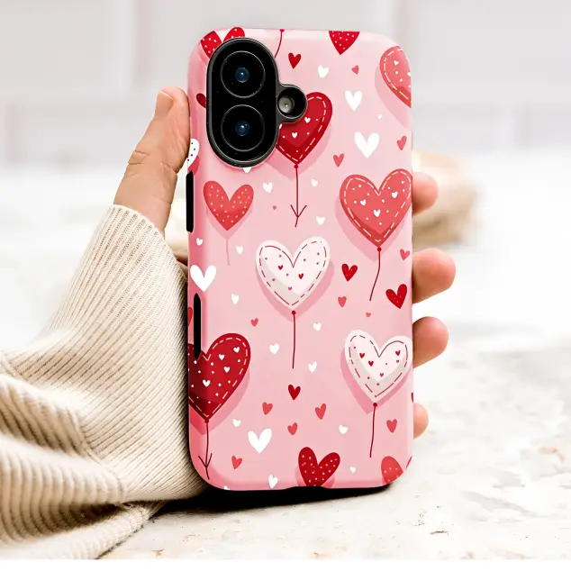 OnePlus 7 Pro Romantic Heart Balloons Pattern Cute Love Design S S Phone Case