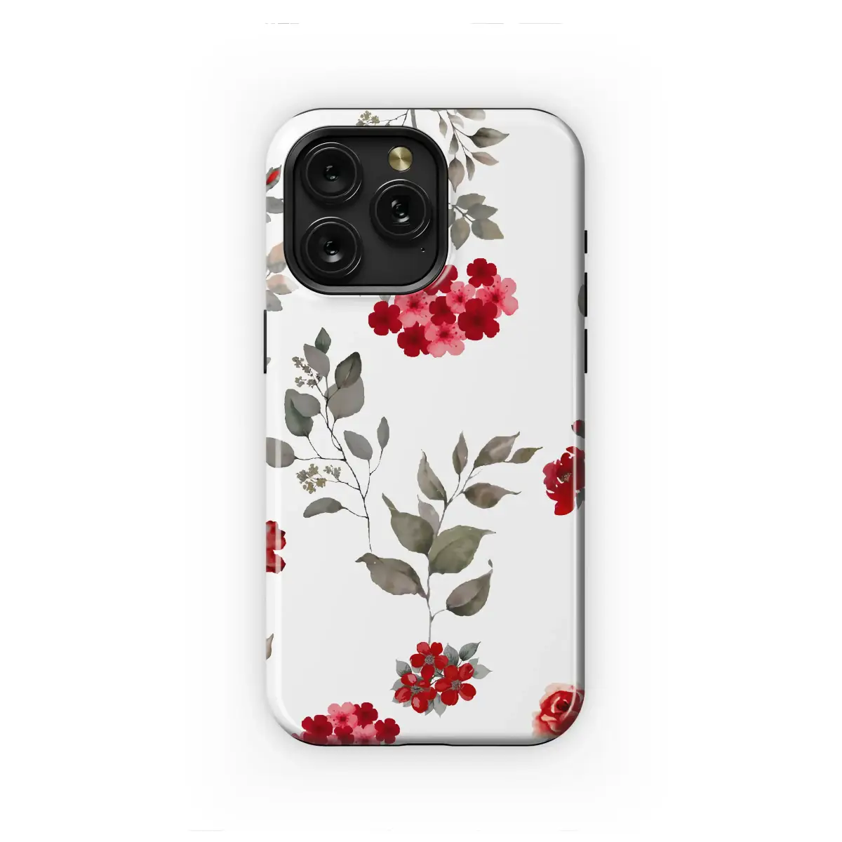OnePlus 7 Pro Vintage Crimson Floral Whisper Phone Case - Image 1
