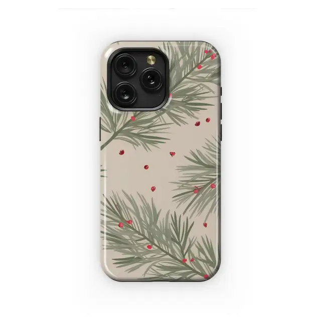 OnePlus 7 Pro Winter Pine Branch and Red Berry Botanical Pattern S S Phone Case