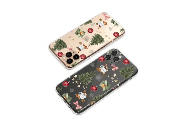 OnePlus 7T Clear Cozy Winter Christmas Watercolor Art Phone Case