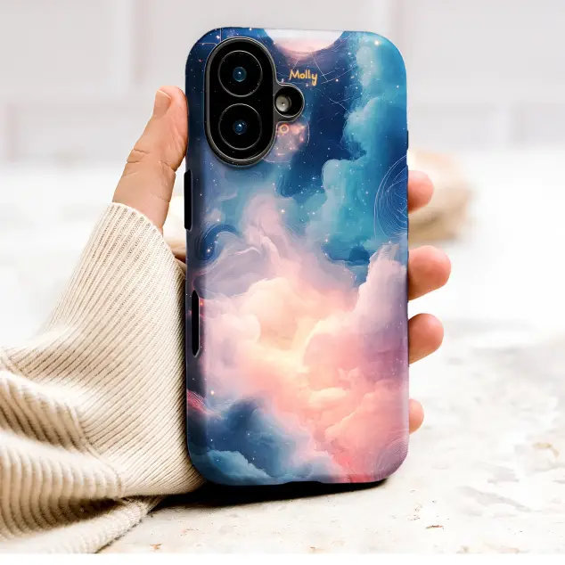 OnePlus 7T Personalized Celestial Galaxy Art with Custom Name and Date S S Phone Case