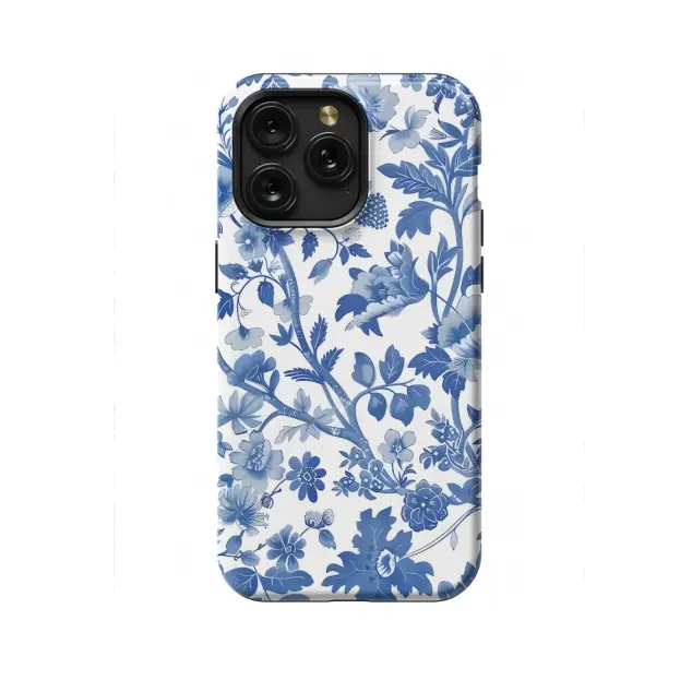 OnePlus 8 Pro Blue Flower French Toile De Jouy Phone Case
