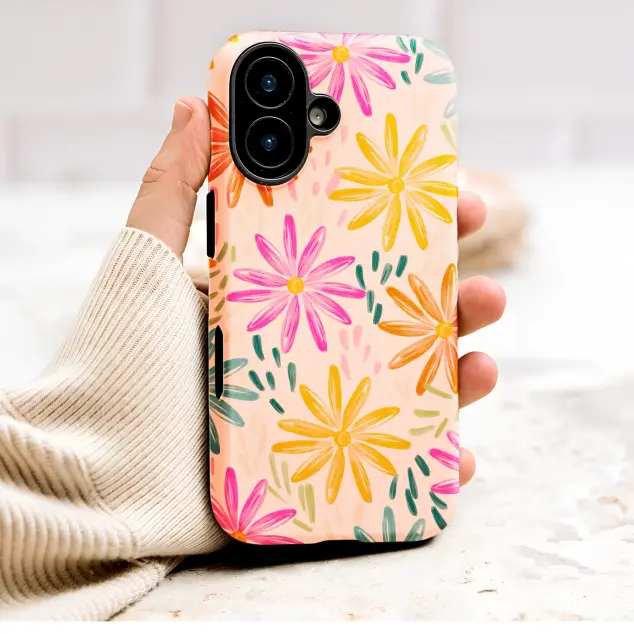 OnePlus 8 Pro Vibrant Doodle Daisy Floral Pattern Mini S S Phone Case