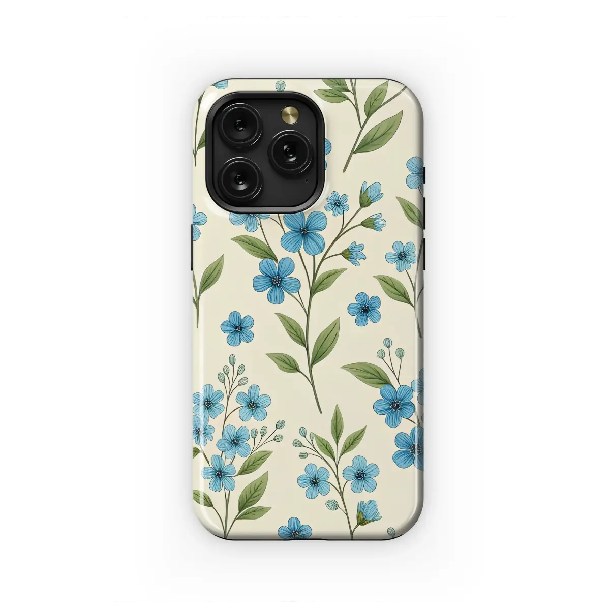 OnePlus 8 Pro Vintage Forget-Me-Not Wildflower Art Phone Case - Image 1