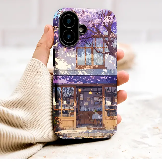 OnePlus 8 Anime Cafe Jacaranda Tree Illustration Mini S S Phone Case