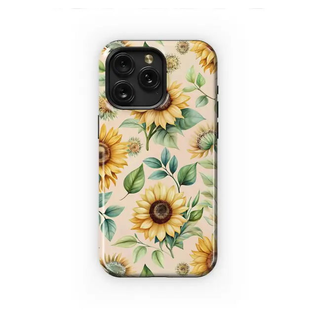 OnePlus 9 Pro Golden Watercolor Sunflower Meadow Art Phone Case