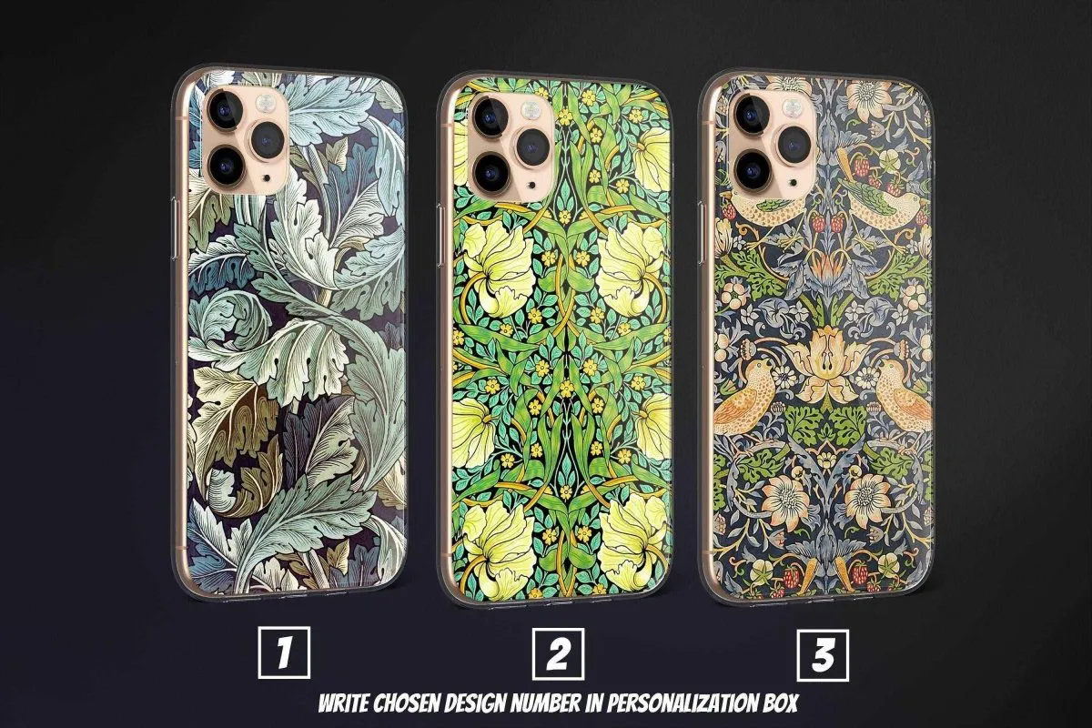 OnePlus 9 Pro William Morris Aesthetic Vintage Phone Case - Image 1