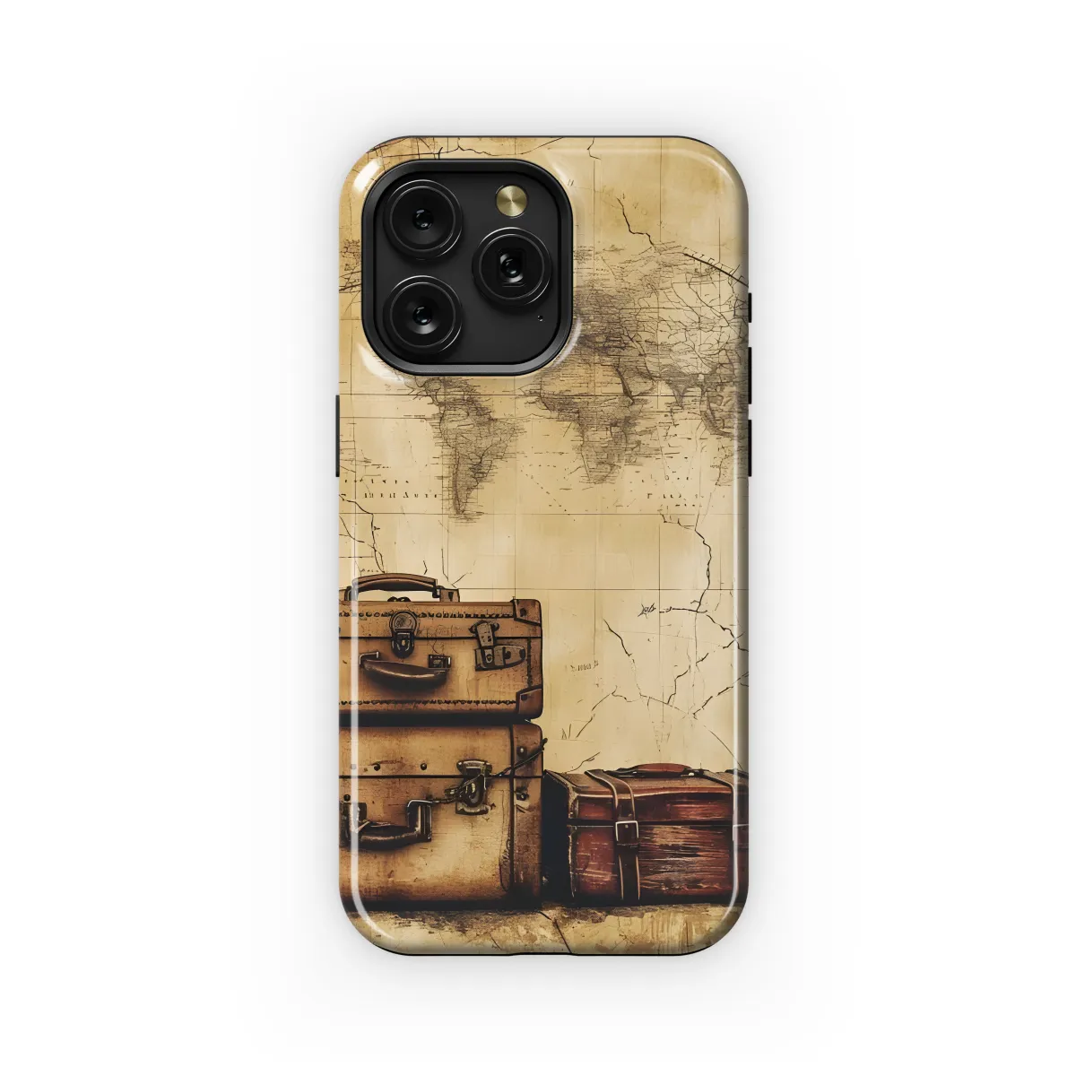 OnePlus 9 Pro World Map Vintage Travel Phone Case - Image 1