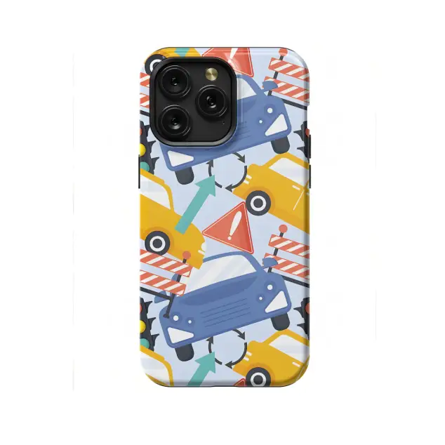 OnePlus 9 Car Toys Cars Seamless Pattern Cartoon Phone Case