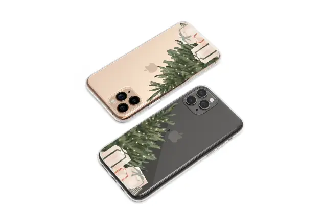 OnePlus 9 Clear Cozy Starlit Christmas Watercolor Art Phone Case