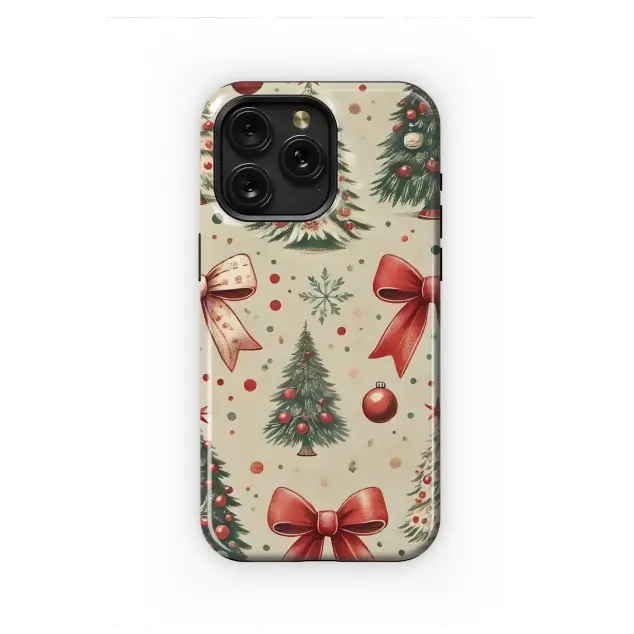 OnePlus 9 Vintage Christmas Tree Festive Red Bow Pattern Mini S S Phone Case