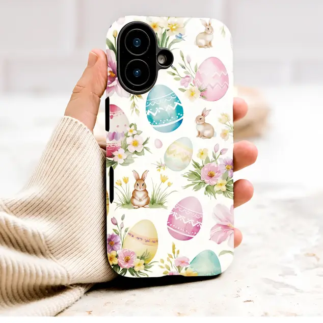 OnePlus 9 Watercolor Easter Bunny and Floral Egg Pattern Mini S S Phone Case