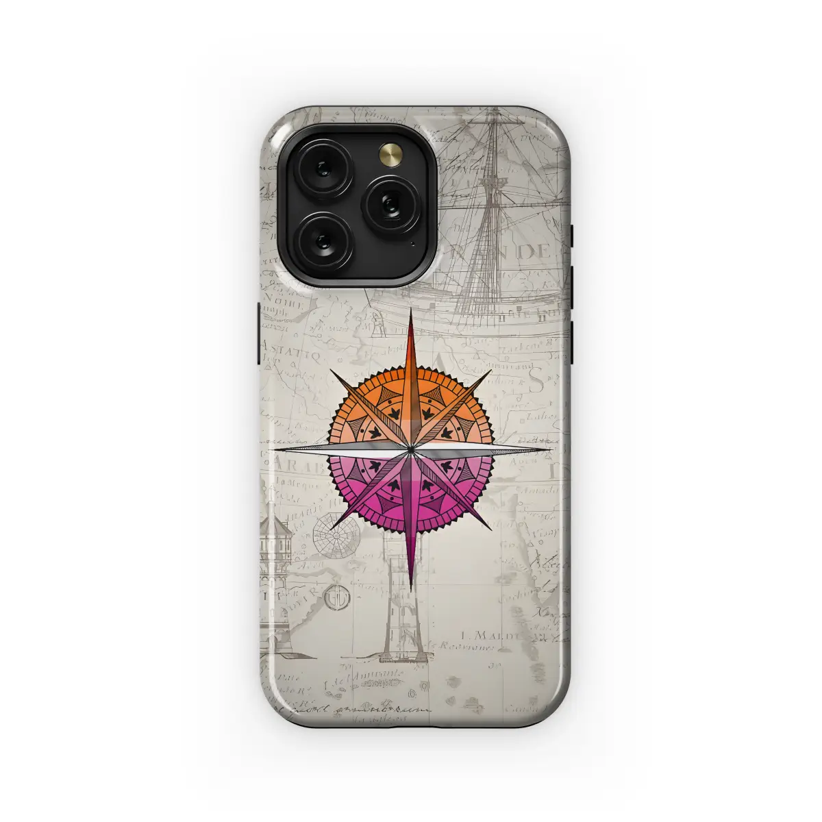 OnePlus Nord 2 5G Vintage Compass Rose Map Phone Case - Image 1