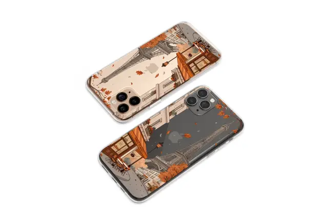 OnePlus Nord 2T Clear Parisian Autumn Cafe Dream Scene Phone Case