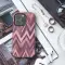 OnePlus Nord N10 5G Bordeaux Zig Zag Watercolor Print Phone Case - Image 3
