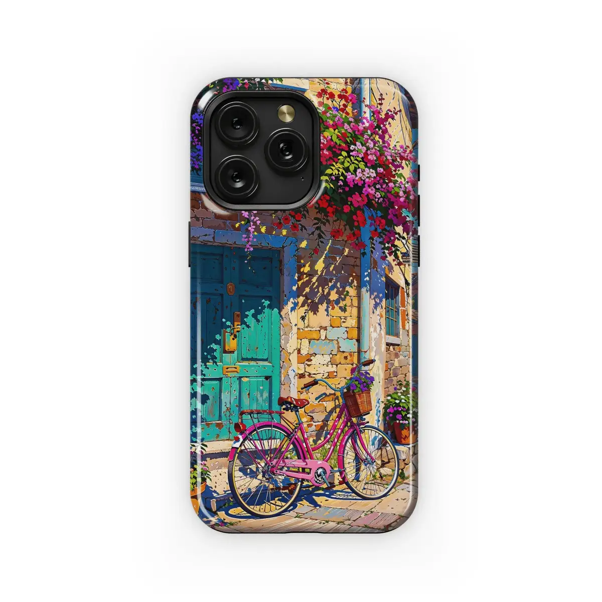 OnePlus Nord Pink Bicycle, Blooming Cottage Phone Case - Image 1