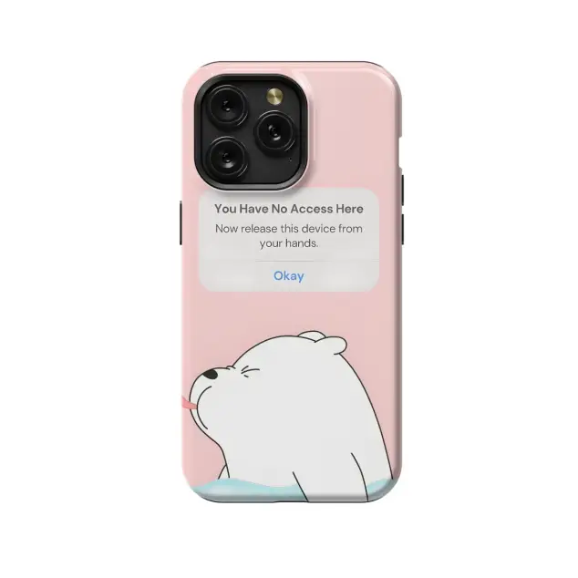 Oppo A58x You Have No Access Here, Cute Funny Animation Alert Phone Case