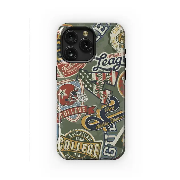 Oppo A74 5G College Football Grunge Seamless Pattern Phone Case