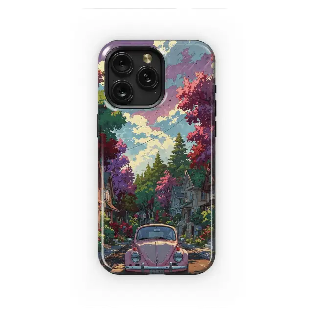 Oppo A74 5G Pink Beetle, Dreamy Street Phone Case