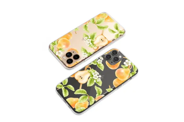 Oppo Find X3 Pro Clear Golden Pear Orchard Blossom Art Phone Case