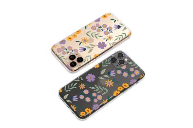 Oppo Find X3 Pro Clear Midnight Garden Wildflower Folk Art Phone Case