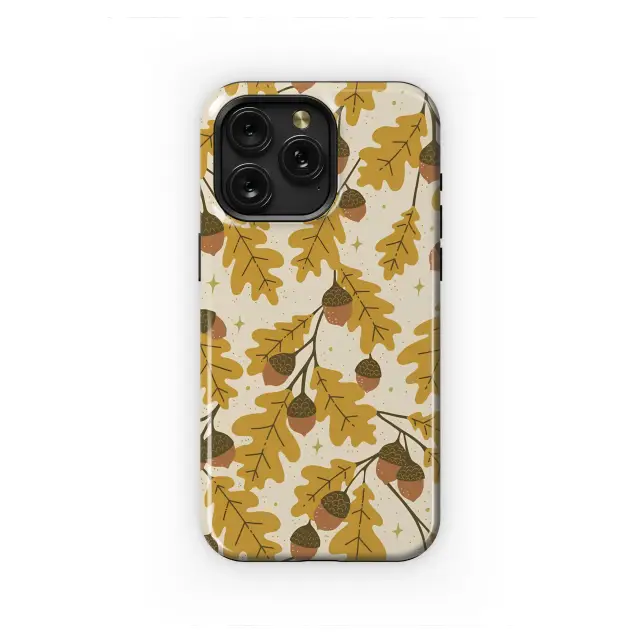 Oppo Find X5 Golden Autumn Acorn Grove Design Phone Case