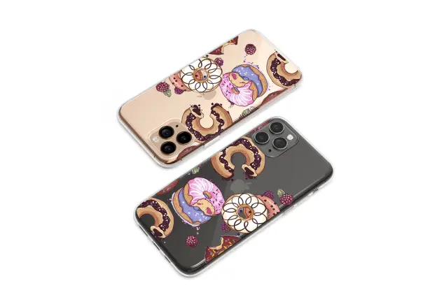 Oppo Find X8 Clear Cosmic Donut & Berry Glitch Art Phone Case