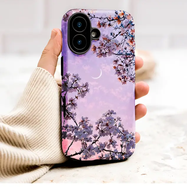 Oppo Reno 10 Pro Anime Cherry Blossom Crescent Moon Sky Mini S S Phone Case