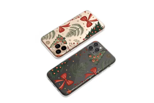 Oppo Reno 10 Pro Clear Clear Festive Christmas Tree Red Bow Holiday Design S S Phone Case