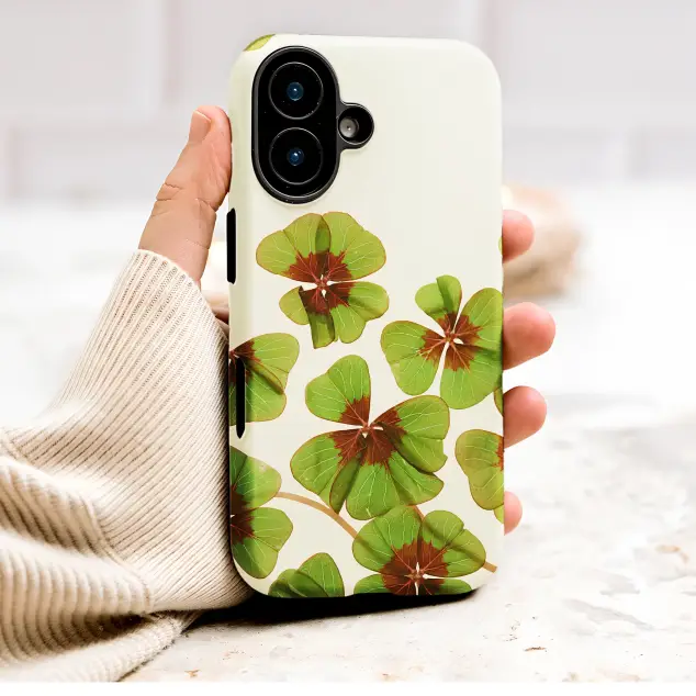 Oppo Reno 10 Pro Vintage Four Leaf Clover Botanical Print Mini S S Phone Case