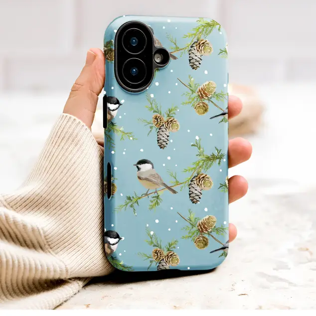 Oppo Reno 10 Pro Winter Chickadee Bird on Snowy Pine Branch Mini S S Phone Case