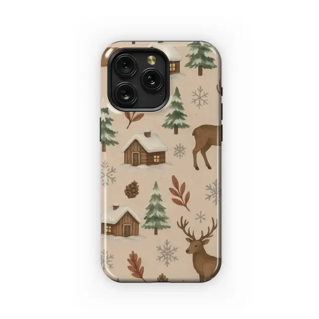 Oppo Reno 10 Pro Winter Log Cabin Deer Snowflake Christmas Design S S Phone Case