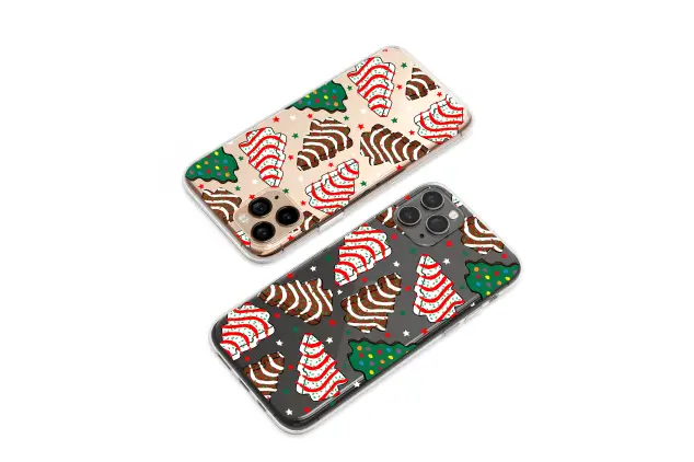 Oppo Reno 10 Clear Clear Festive Christmas Cookie Glitch Art Pattern S S Phone Case