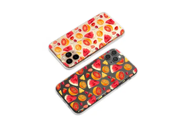 Oppo Reno 10 Clear Clear Vibrant Summer Fruit Glitch Art Pattern Mini S S Phone Case
