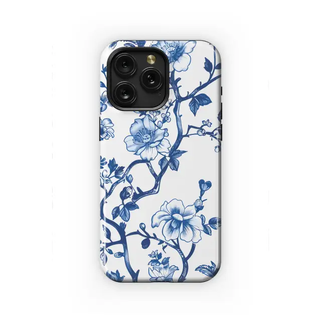 Oppo Reno 10 Vintage Floral Wildflower Blue Toile De Jouy Phone Case