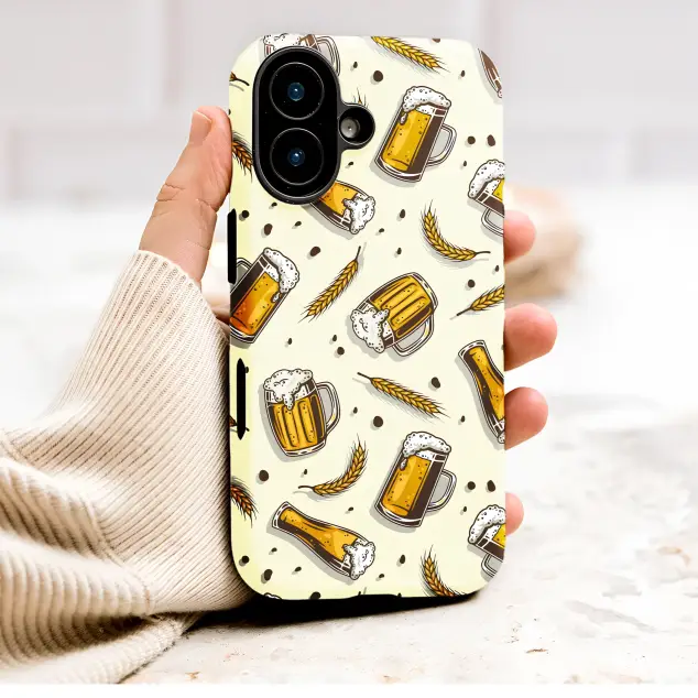 Oppo Reno 11 F Vintage Beer Wheat Pattern Illustration Mini S S Phone Case