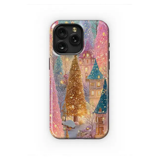 Oppo Reno 11 F Whimsical Winter Village Magical Pastel Forest Art Phone Case