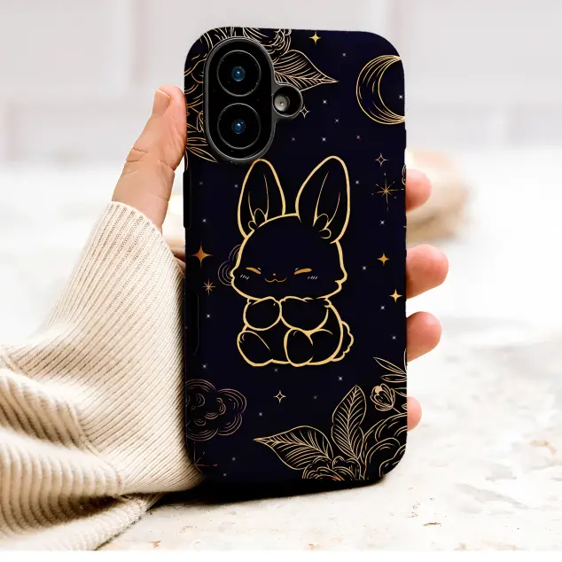 Oppo Reno 11 Pro Celestial Bunny Gold Line Art Night Sky Design Mini S S Phone Case