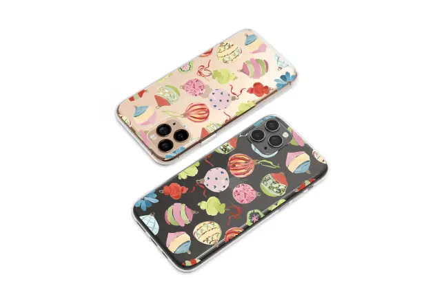 Oppo Reno 11 Pro Clear Clear Glitch Art Christmas Ornament Pattern Mini S S Phone Case