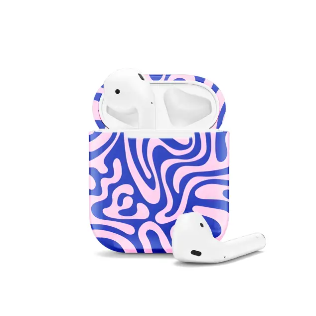Oppo Reno 11 Pro Vibrant Retro Wavy Pattern AirPods AirPods AirPods AirPods AirPods Glossy Phone Case